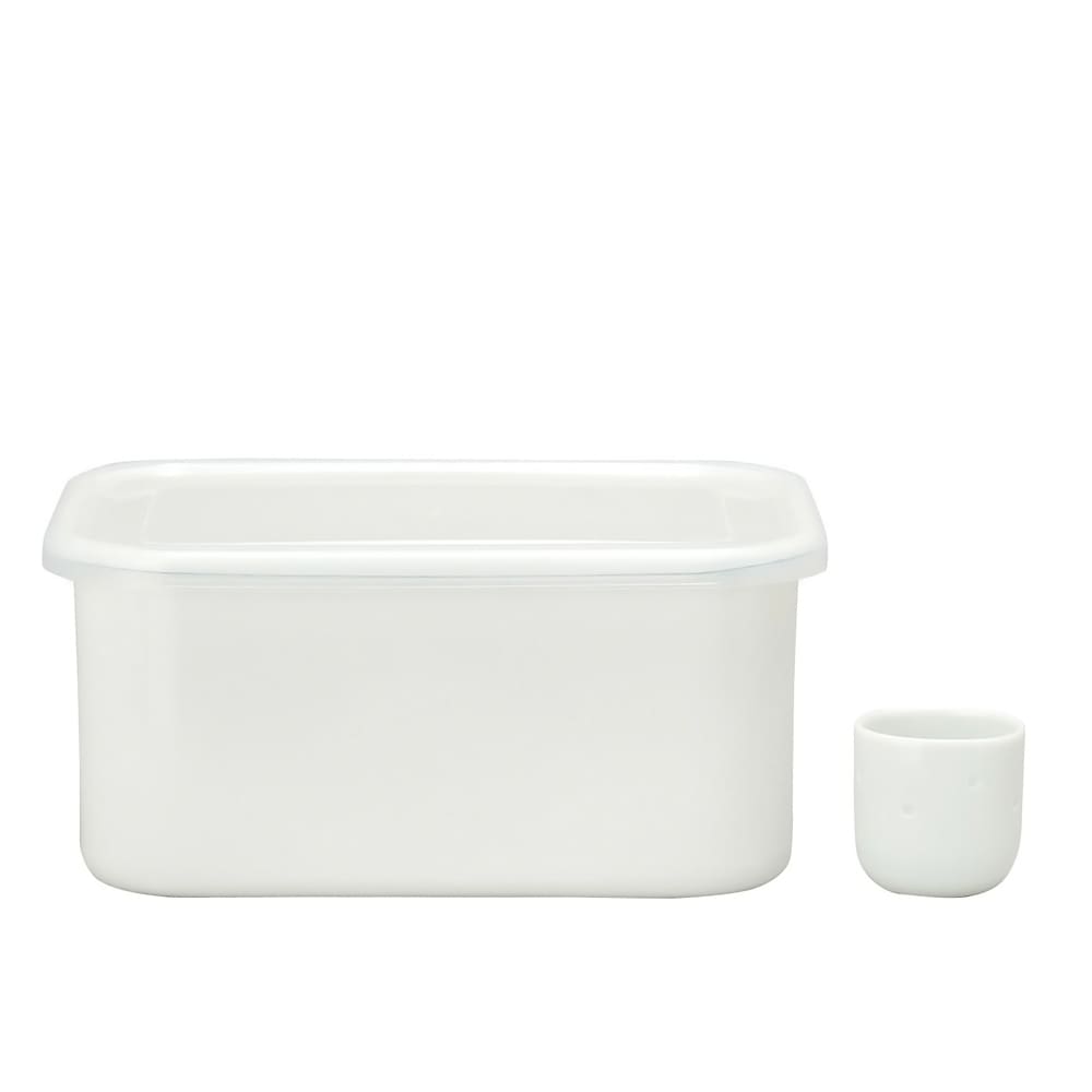 ぬかどこ容器 ぬか漬け美人 保存容器 冷蔵庫用 漬け物容器 NodaHolo 野田琺瑯 容量3.2L ぬか床容器 ぬか漬け 容器 漬物 容器 水取器付 日本製 ホワイト TK-32 ◆宅