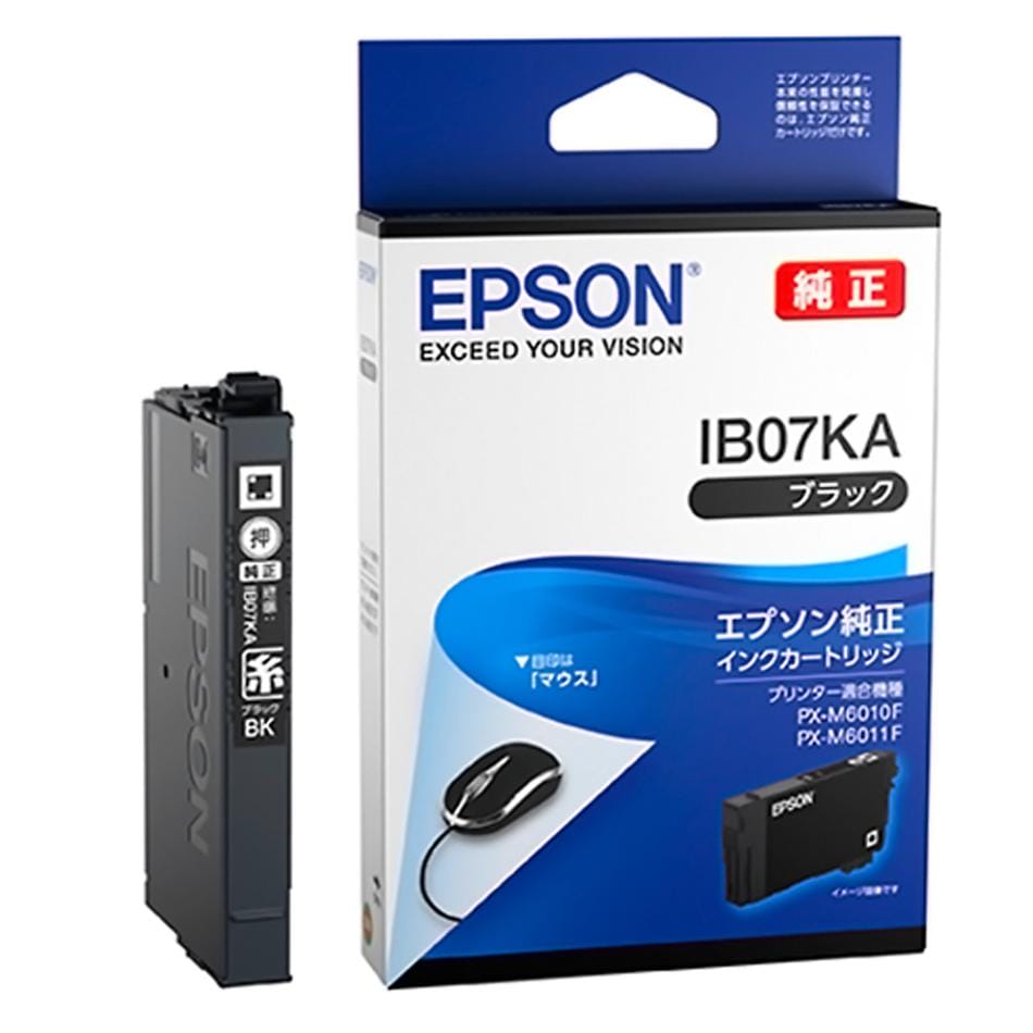 EPSON エプソン 純正インクカートリッジ IB07KA マウス 黒 適合プリンター:PX-M6010F PX-M6011F PX-S6010 ブラック IB07KA ◆メ