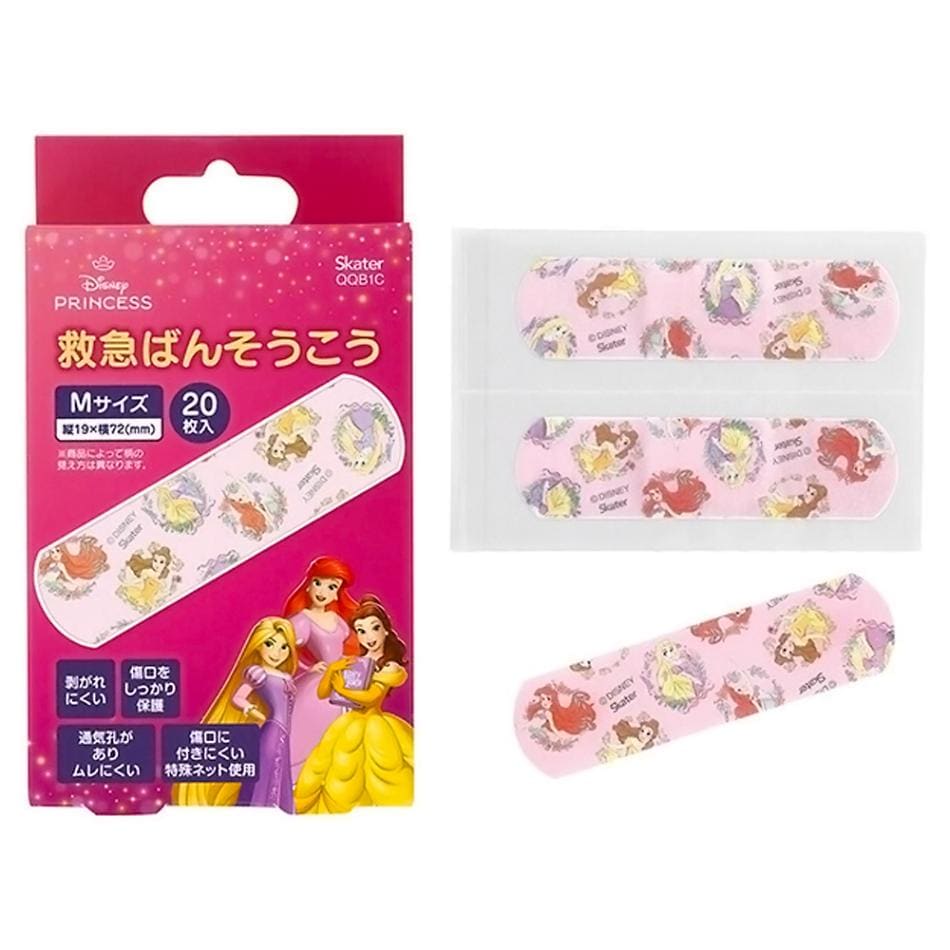 ばんそうこう プリンセス ディズニー 救急絆創膏 20枚入り SKATER スケーター 子供 可愛い 携帯用 Mサイズ72×19mm 718441-QQB1C ◆メ