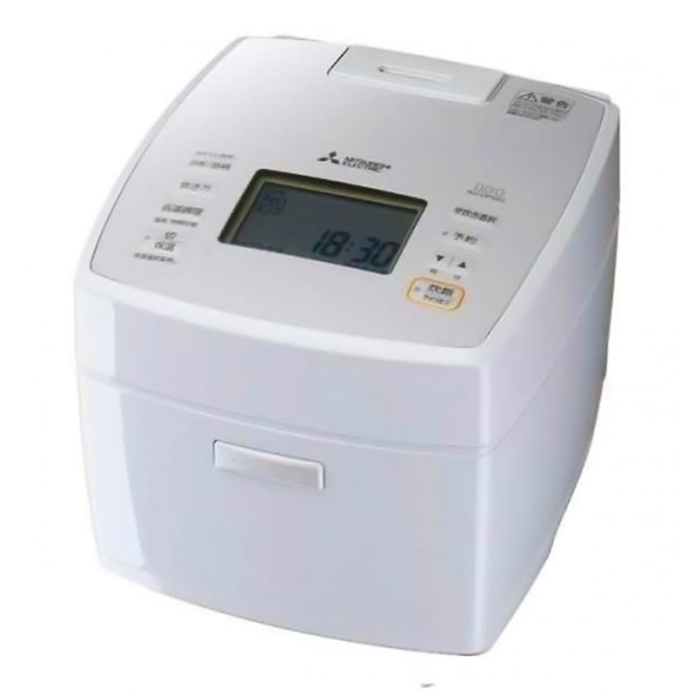 炊飯器 IHジャー 月白 げっぱく 1升 10合 NJ-VP18G MITSUBISHI 三菱 備長炭コート 炭炊釜 少量炊き 大火力 可変超音波吸水 急速沸騰 月白 ホワイト NJ-VP18G-W ◆宅