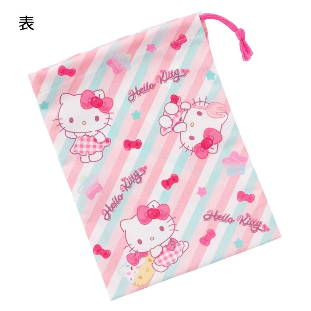 コップ袋 ハローキティ Fancy Snacks Sweets コップ入れ 歯ブラシ入れ 巾着袋 SKATER スケーター 子供 サイズ205×148mm ポリエステル 720550-KB63SN ◆メ