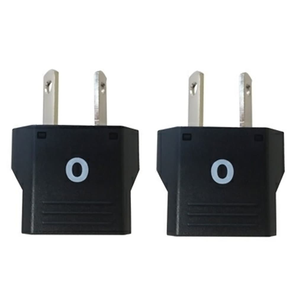 海外用変換プラグ Oタイプ 2個セット WP34S (WP-4 ×2p) Kashimura カシムラ A/B/C/SEのプラグをOタイプに変換 定格10A/250V ブラック WP-34S ◆メ
