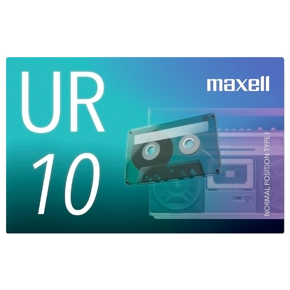 カセットテープ 10分 1巻 maxell マクセル オーディオテープ 音楽用 録音時間10分(片面5分) ノーマルポジション 出し入れ楽々厚型ケース UR-10N ◆メ