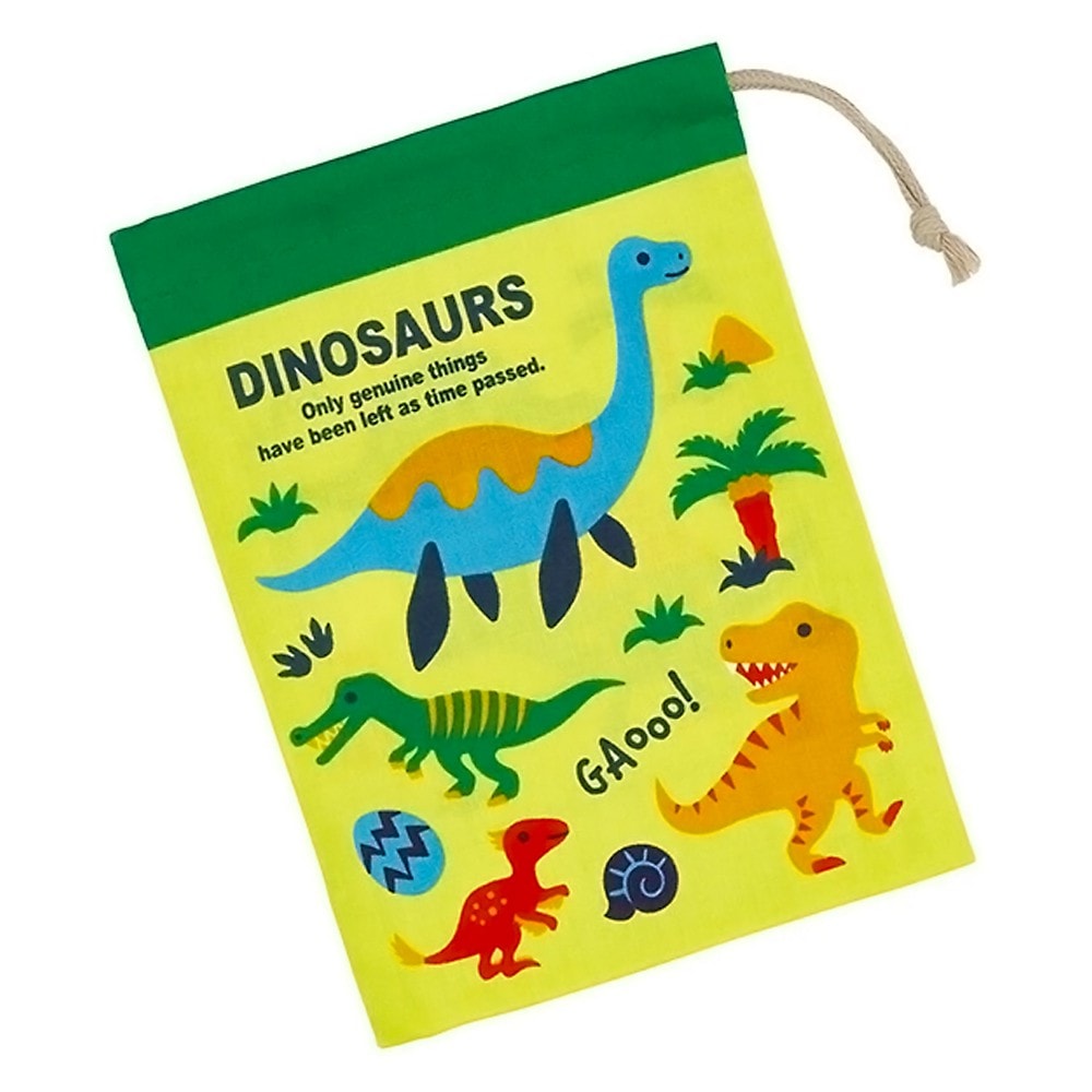 コップ袋 ディノサウルス DINOSAURS 2026 コップ入れ 歯ブラシ入れ 巾着袋 SKATER スケーター 子供 サイズ205×148mm 綿100％ 724763-KB63 ◆メ