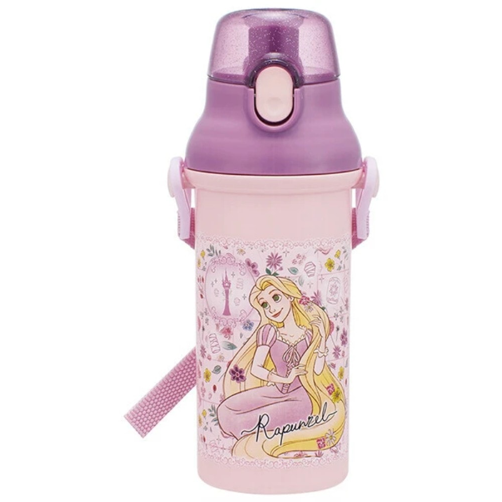 水筒 ラプンツェル 26 直飲みプラワンタッチボトル SKATER スケーター 子供 キッズ ワンプッシュ式 容量480ml 食洗機対応 抗菌 超軽量 722073-PSB5SAN ◆宅