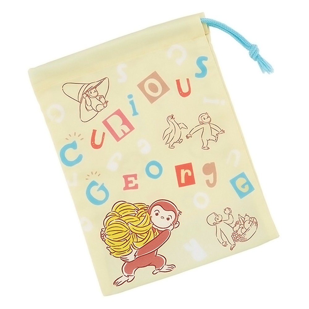 コップ袋 おさるのジョージ アルファベット コップ入れ 歯ブラシ入れ 巾着袋 SKATER スケーター 子供 サイズ205×148mm ポリエステル 719332-KB63SN ◆メ