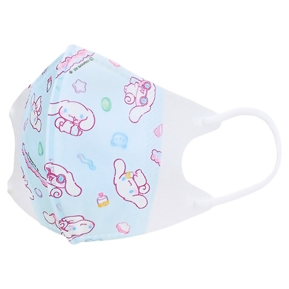 マスク 立体 子供用 こども用 7枚入り シナモロール マシュグミ SKATER スケーター 不織布 三層構造 4才以上用 サイズ12×10cm 個包装 715532-MSKS3N ◆メ