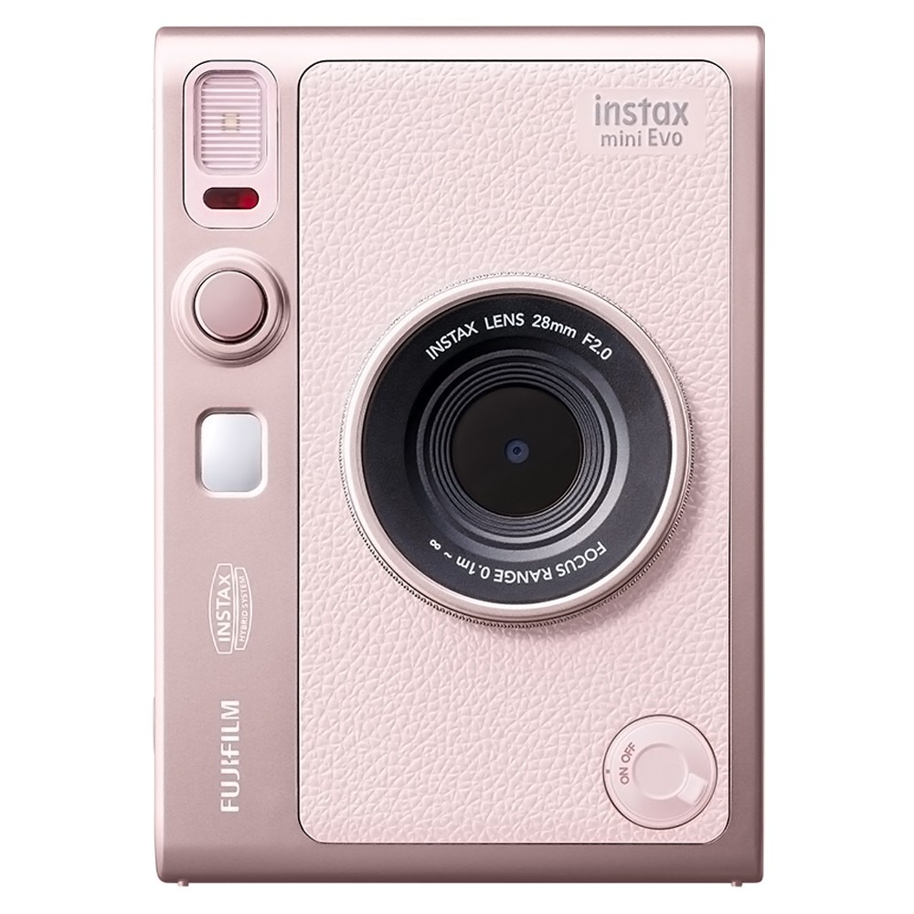 チェキ instax mini Evo Gentle Rose ハイブリッドインスタントカメラ FUJIFILM フジフィルム 多彩なエフェクト スマホ連携 ジェントルローズ INSMINIEVOGPKC ◆宅