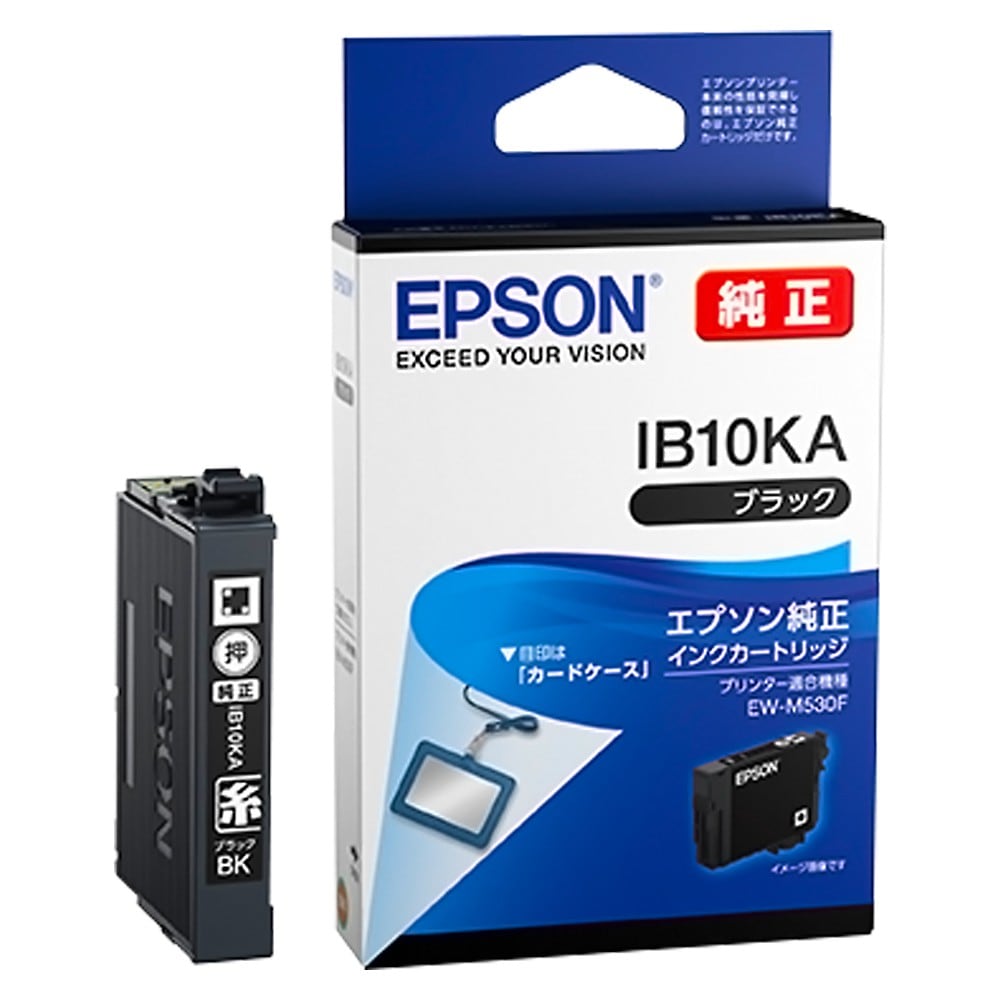 EPSON エプソン 純正インクカートリッジ IB10KA カードケース ブラック 印刷可能枚数600 適合プリンター:EW-M530F ブラック IB10KA ◆メ