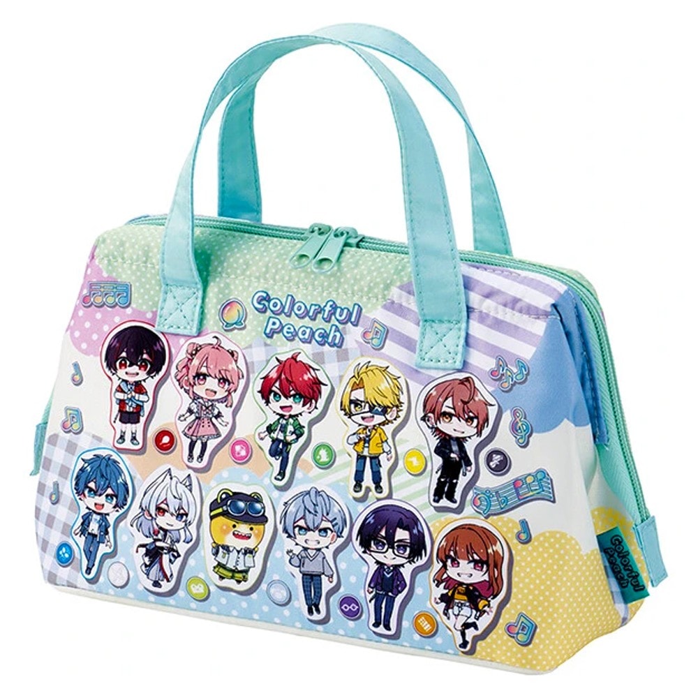 がま口型ランチバッグ カラフルピーチ 26 SKATER スケーター 2段 W