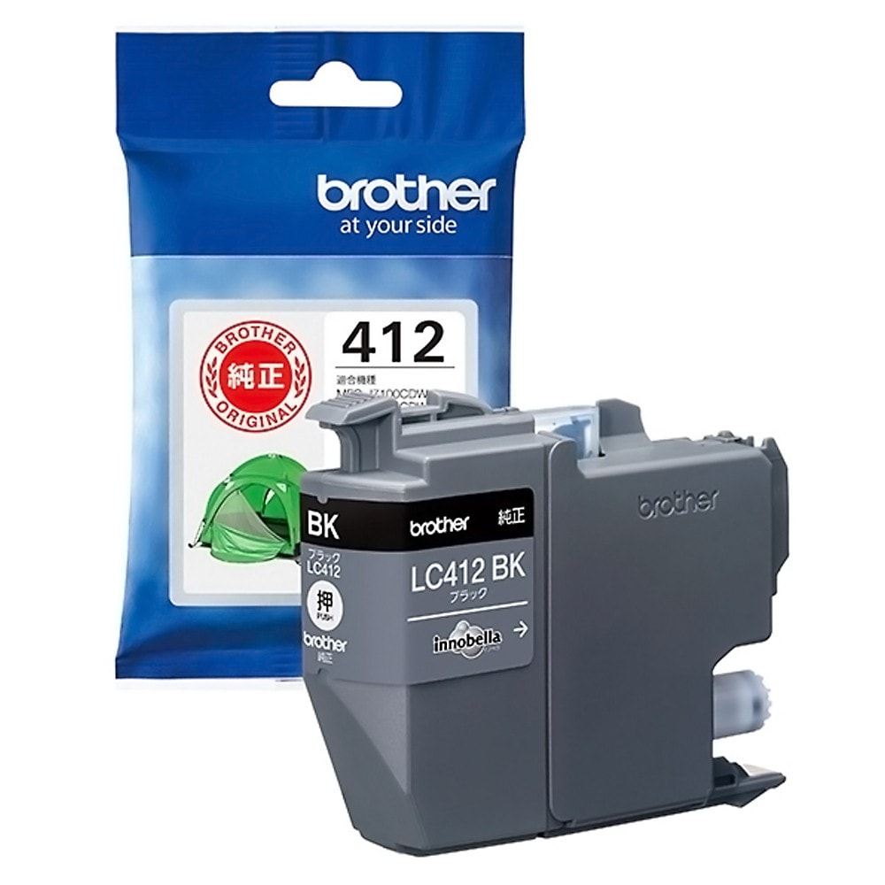 brother ブラザー 純正インクカートリッジ LC412 黒 印刷可能枚数350