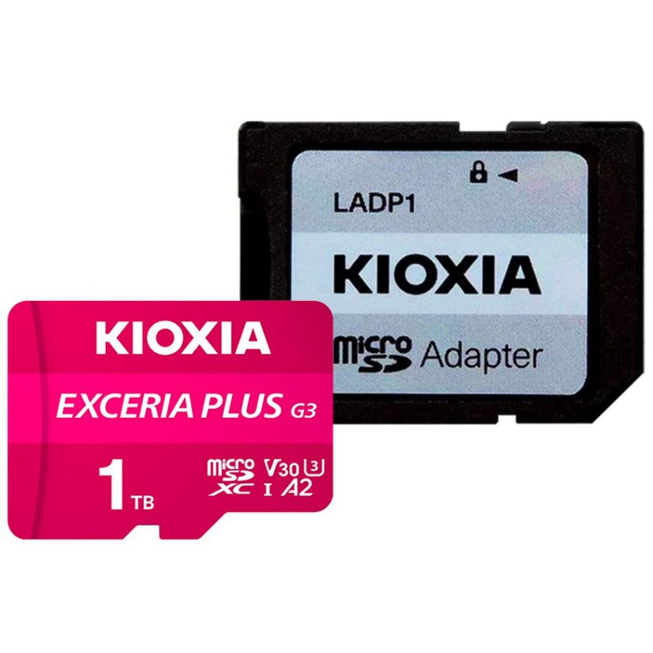 マイクロSDカード 1TB microSDXC KIOXIA キオクシア EXCERIA PLUS G3 CLASS10 UHS-I U3 V30 A2 R:210MB/s W:90MB/s SDアダプタ付 海外リテール LMPL3M001TG2 ◆宅