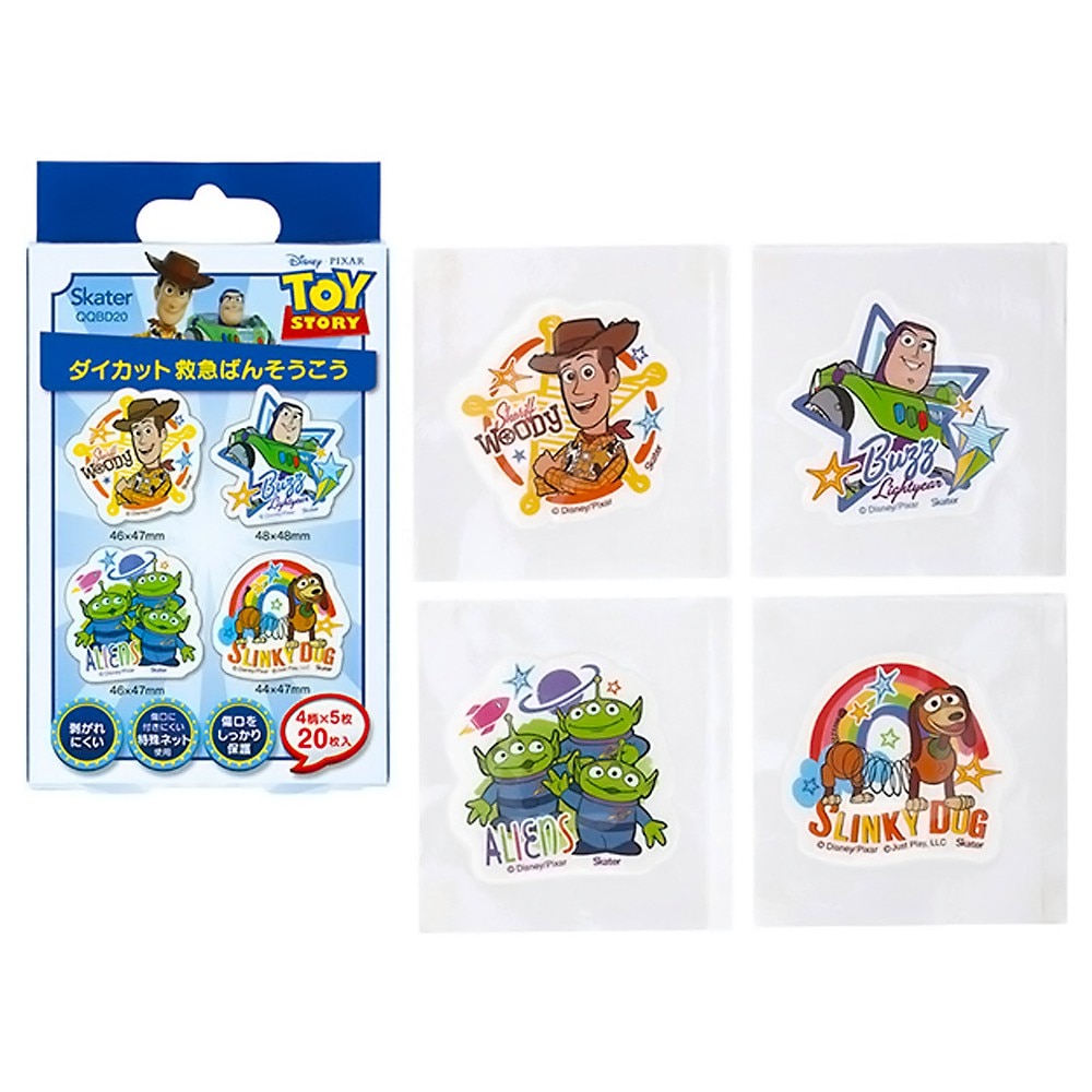 ばんそうこう トイストーリー TOY STORY ダイカット救急絆創膏 L 4柄×5枚 計20枚入り SKATER スケーター 子供 可愛い 携帯用 725753-QQBD20 ◆メ