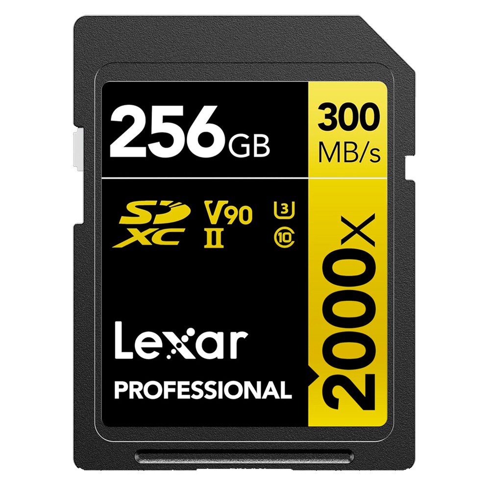 SDカード 256GB UHS-II SDXC Lexar レキサー Professional 2000x Class10 UHS-II U3 V90 R:300MB/s W:260MB/s 海外リテール LSD2000256G-BNNNG ◆宅