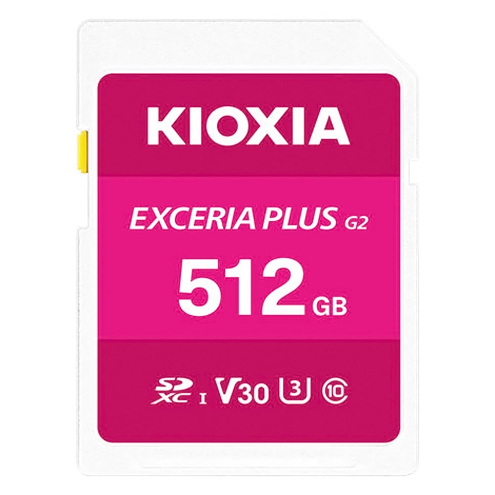 SDカード 512GB SDXC KIOXIA キオクシア EXCERIA PLUS G2 Class10 UHS-I U3 V30 R:100MB/s W:90MB/s 海外リテール LNPL2M512GG4 ◆メ