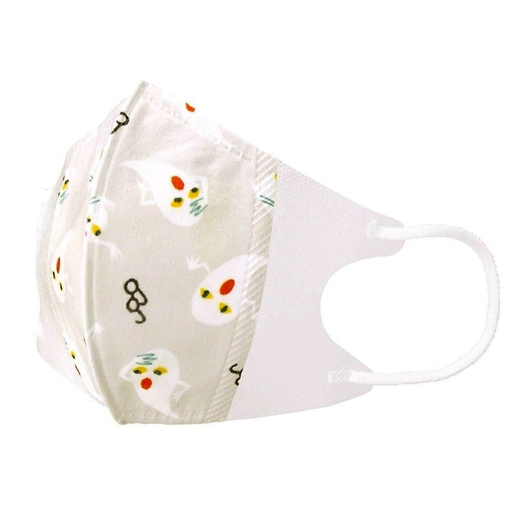 マスク 立体 子供用 こども用 めがねうさぎ 7枚入り SKATER スケーター 不織布 三層構造 4才以上用 サイズ12×10cm 個包装 644054-MSKS3N ◆メ