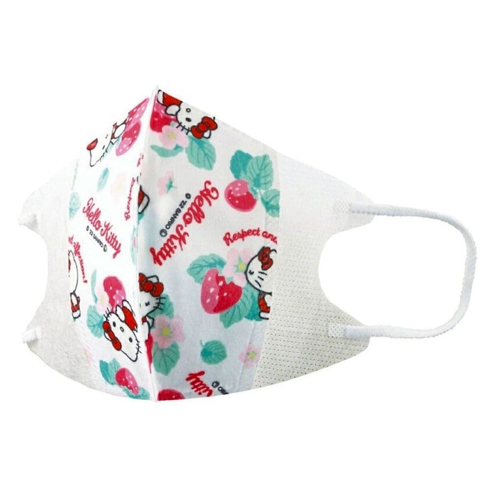 マスク 立体 子供用 こども用 ハローキティ 花言葉 7枚入り SKATER スケーター 不織布 三層構造 4才以上用 サイズ12×10cm 個包装 626357-MSKS3N ◆メ