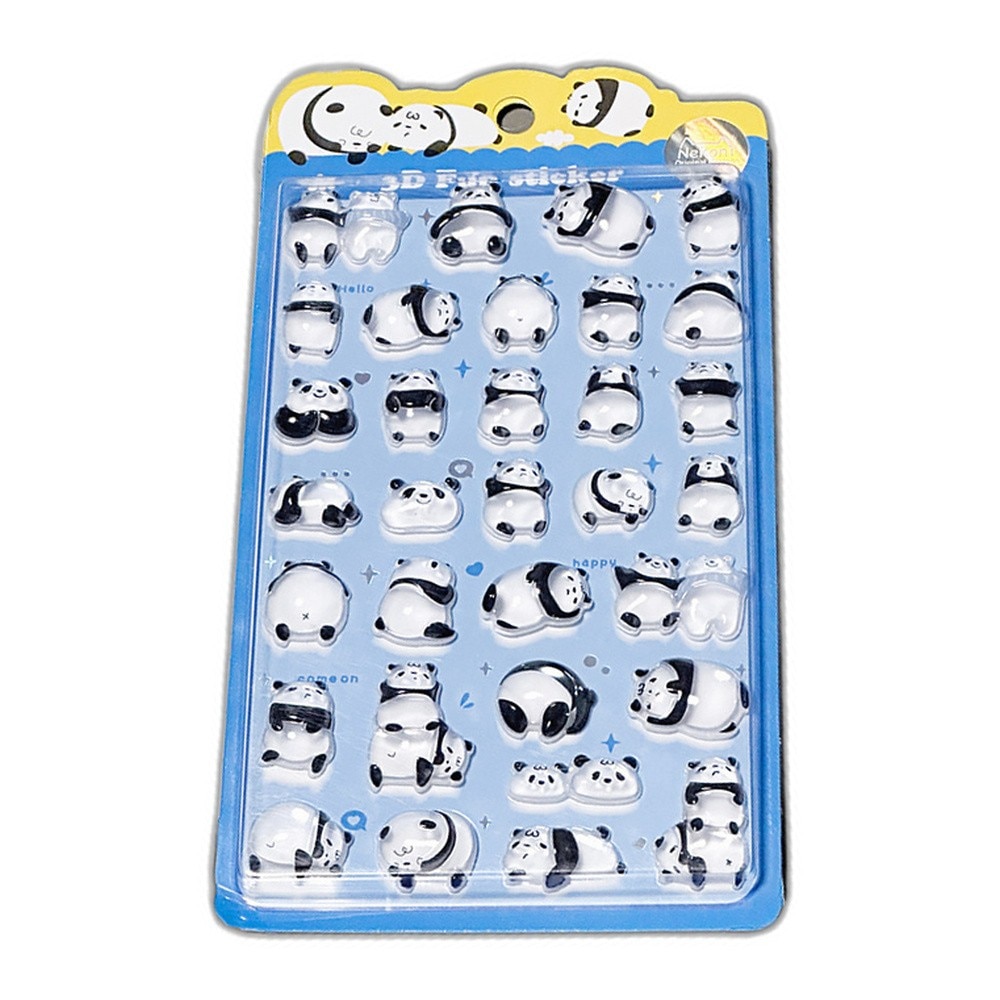 シール 立体 ボンボンシール ドロップシール パンダ1 熊猫 51427 NEKONI 3D Sticker スマホ ステッカー デコレーション かわいい 女の子 シール帳 交換 MNS-51427 ◆メ