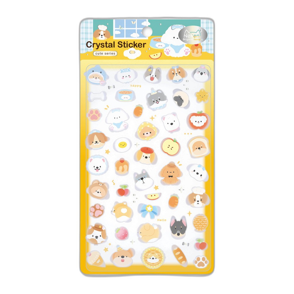 シール 立体 ボンボンシール ドロップシール イヌ2 犬 51547 NEKONI 3D Sticker スマホ ステッカー デコレーション かわいい 女の子 シール帳 交換 MNS-51547 ◆メ