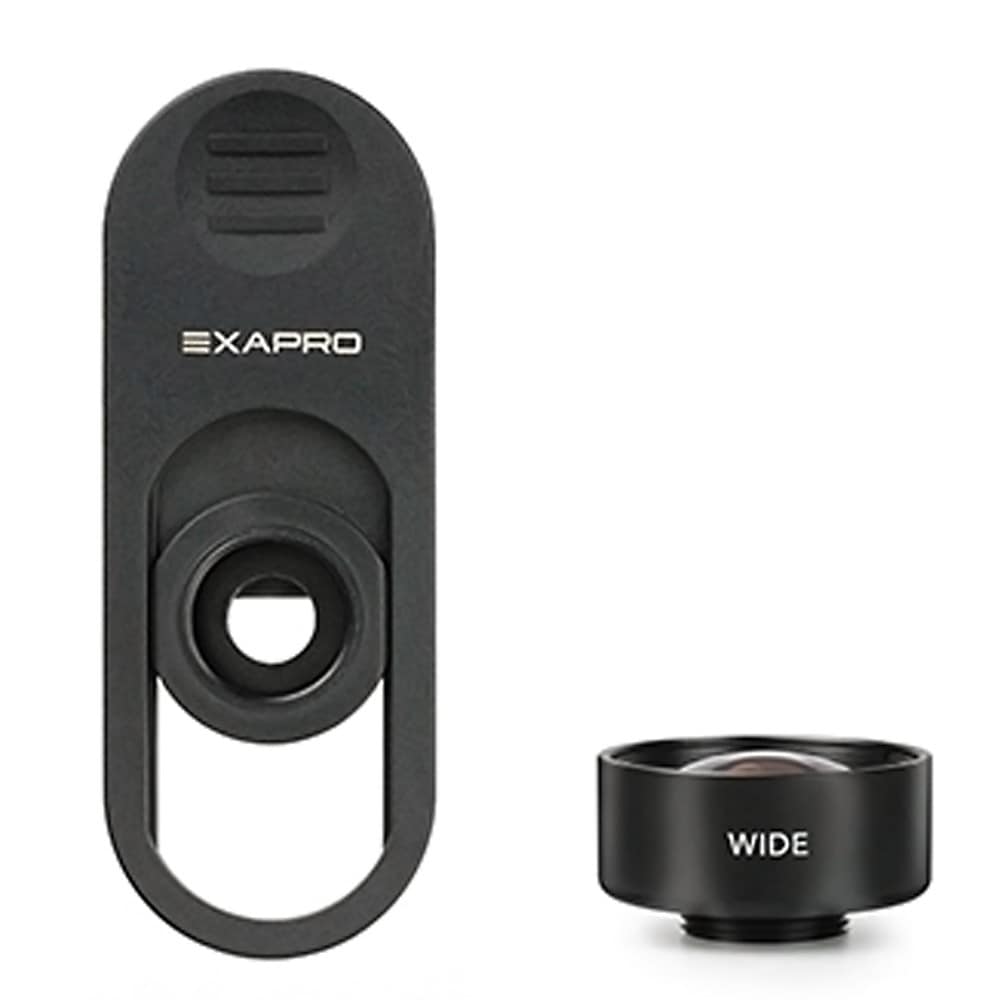 スマホ用クリップレンズ ワイド 倍率0.66 画角120度 EXAPRO Kenko ケンコートキナー スマホ タブレット 可動式(スライド式) 金属製 ブラック EXP-CLW ◆コ