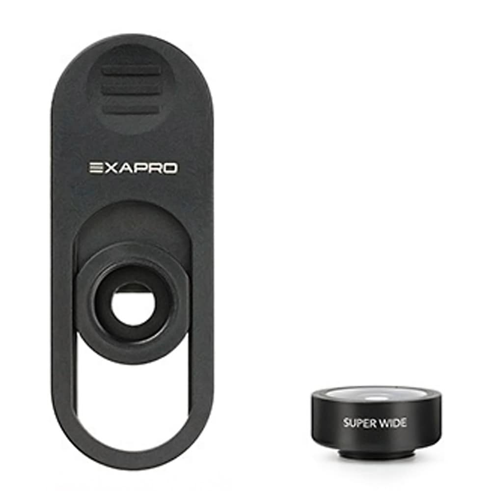 スマホ用クリップレンズ スーパーワイド 倍率0.58 画角150度 EXAPRO Kenko ケンコートキナー スマホ タブレット 可動式(スライド式) 金属製 ブラック EXP-CLSW ◆コ