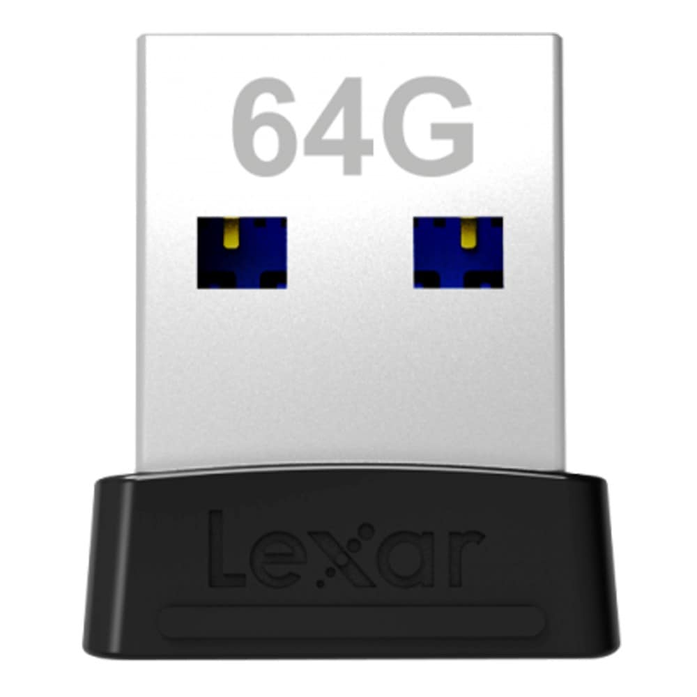 USBメモリ 64GB JumpDrive S47 超小型 Lexar レキサー 高速転送 R:250MB/s USB3.1 Gen1 USB3.0 ブラック 海外リテール LJDS047064G-BNBNJ ◆メ