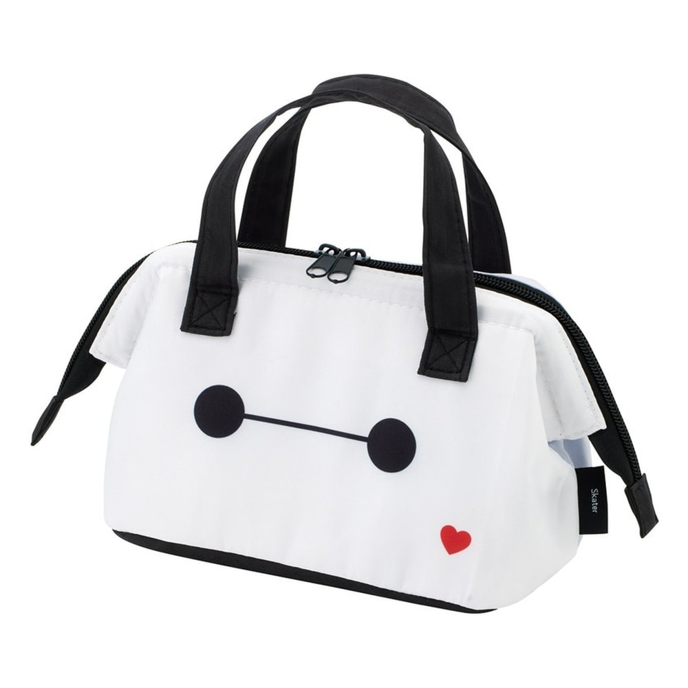 がま口型ランチバッグ 小さめ ベイマックス SKATER スケーター 子供 2段タイプ Wファスナー アルミ蒸着素材(内側) サイズ180×115×135mm 734595-KGA0 ◆メ