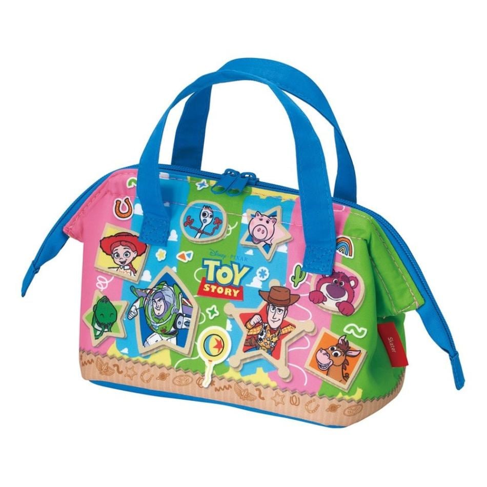がま口型ランチバッグ 小さめ トイストーリー 26 SKATER スケーター 子供 2段タイプ Wファスナー アルミ蒸着素材(内側) サイズ180×115×135mm 734571-KGA0 ◆メ
