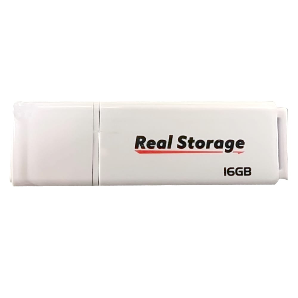 USBメモリ 16GB USB2.0 USB-A Real Storage NMC キャップ式 シンプル ストラップホール ホワイト 日本語パッケージ RS-USB2.0-16GB/T ◆メ