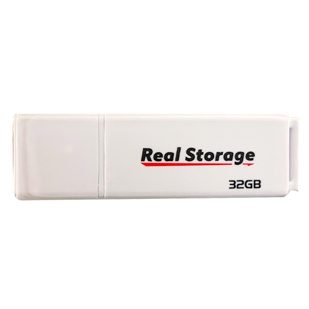 USBメモリ 32GB USB2.0 USB-A Real Storage NMC キャップ式 シンプル ストラップホール ホワイト 日本語パッケージ RS-USB2.0-32GB/T ◆メ