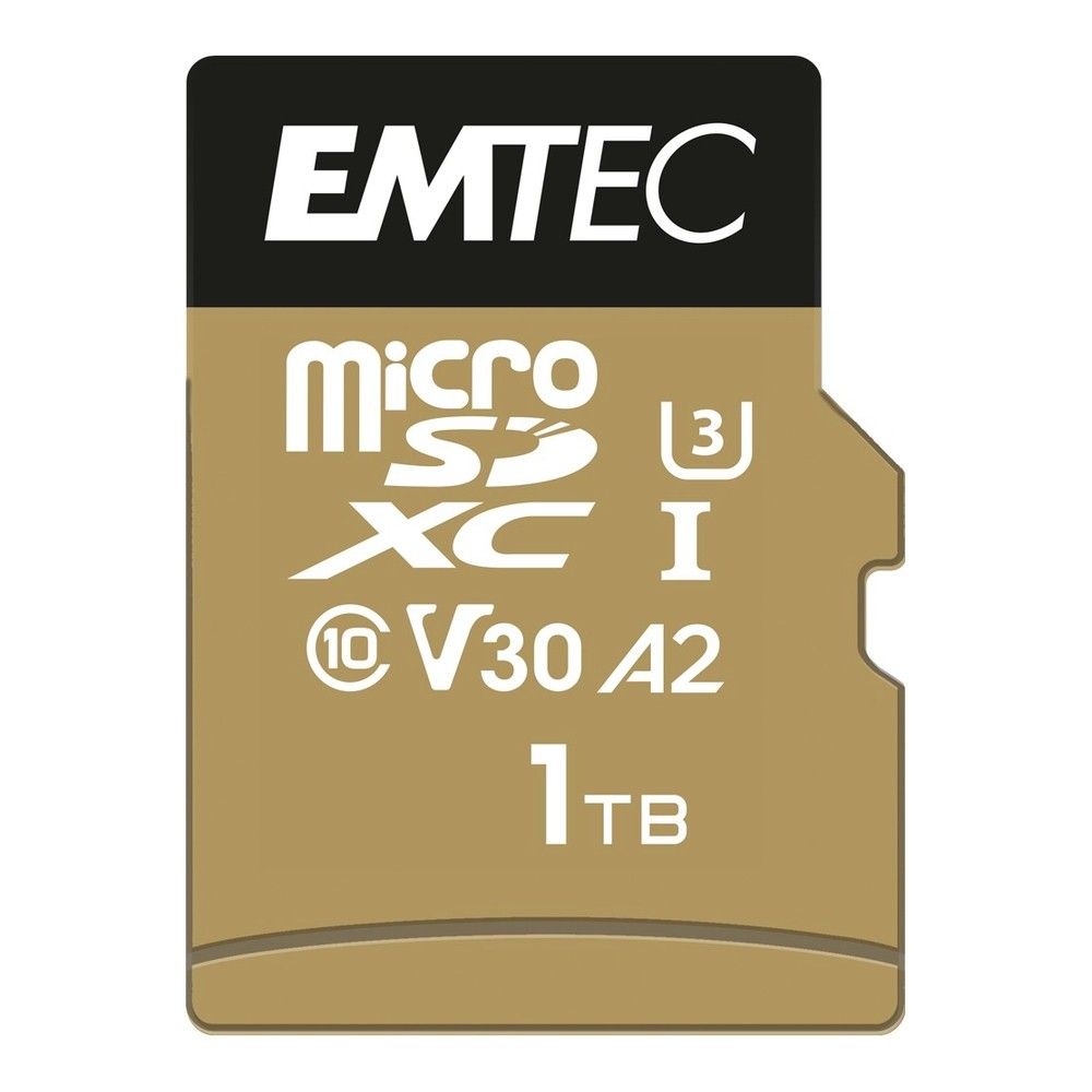 マイクロSDカード 1TB microSDXC EMTEC SpeedIN Pro CLASS10 UHS-I U3 V30 A2 R:100MB/s W:100MB/s SDアダプタ付 海外リテール ECMSDM1TXC10SP ◆メ