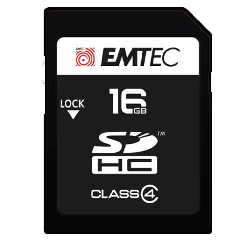 SDカード 16GB SDHC EMTEC Elite Silver CLASS4 R:25MB/s W:6MB/s 海外リテール ECMSD16GHC4 ◆メ