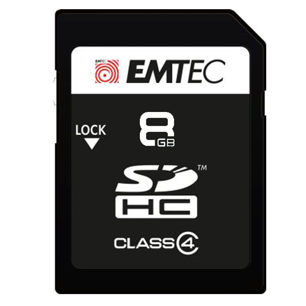 SDカード 8GB SDHC EMTEC Elite Silver CLASS4 R:25MB/s W:5MB/s 海外リテール ECMSD8GHC4 ◆メ