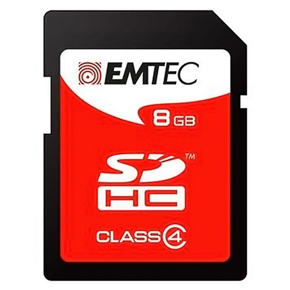 SDカード 8GB SDHC EMTEC Elite Silver CLASS4 R:25MB/s W:5MB/s 海外リテール ECMSD8GHC4 ◆メ