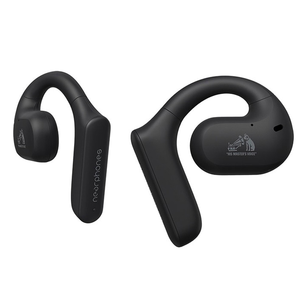 完全ワイヤレス イヤホン nearphones HA-NP35T 耳をふさがない Victor ビクター JVCケンウッド Bluetooth5.1 生活防水 耳掛け ブラック HA-NP35T-B ◆宅