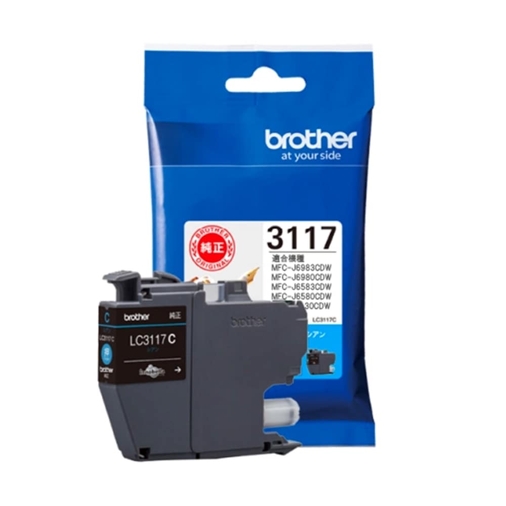 brother ブラザー 純正インクカートリッジ LC3117 シアン 印刷可能枚数550 適合プリンター:MFC-J6580CDW MFC-J6980CDW シアン LC3117C ◆メ