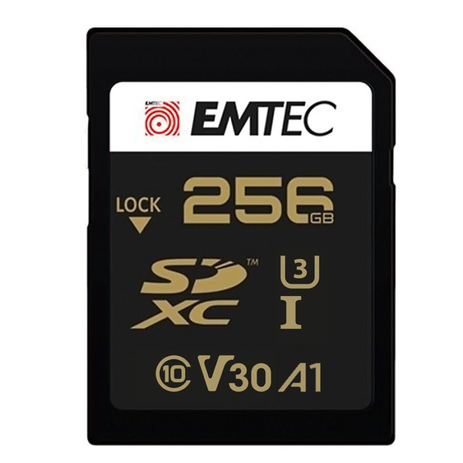 SDカード 256GB SDXC EMTEC SpeedIN Pro CLASS10 UHS-I U3 V30 4K R:100MB/s W:50MB/s 海外リテール ECMSD256GXC10SP ◆メ
