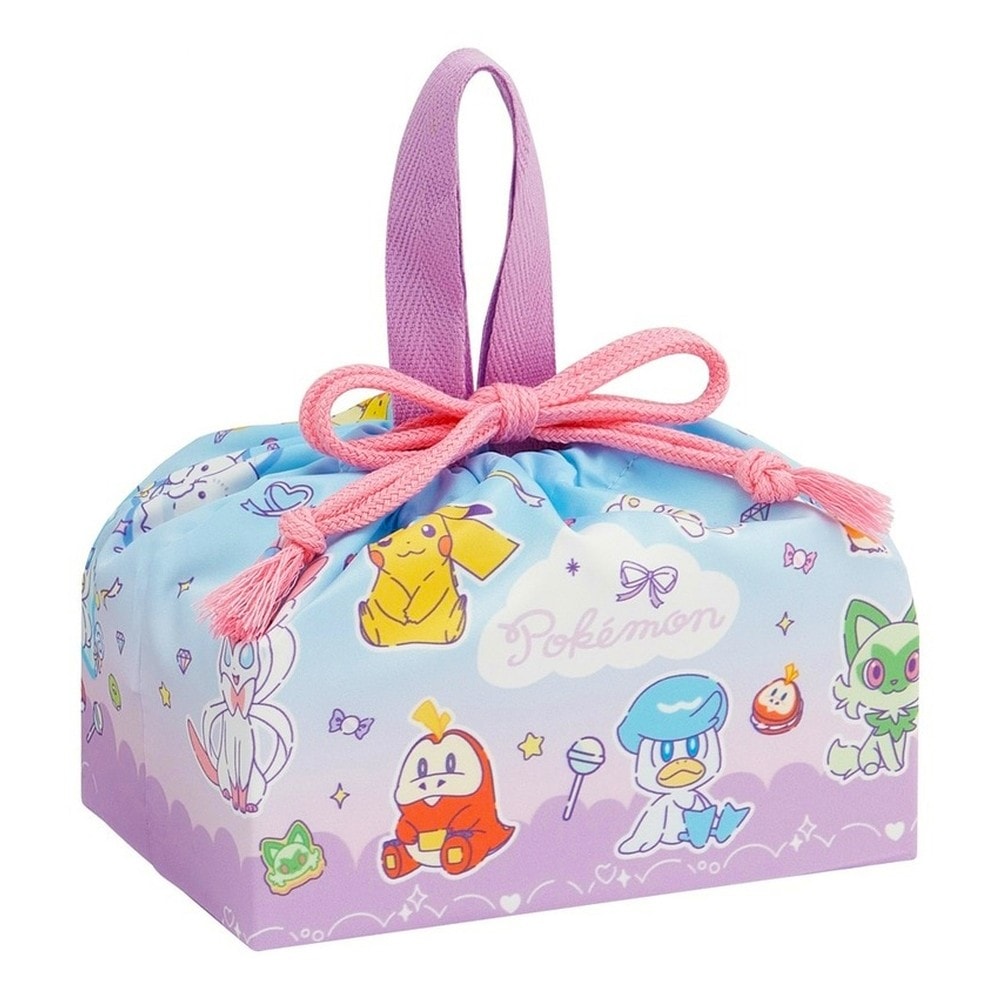ランチ巾着 POKEMON ファンシータイム 巾着袋 お弁当巾着 お弁当袋 SKATER スケーター 子供 ポリエステル サイズ290×165×マチ120mm 737374-KB7SN ◆メ