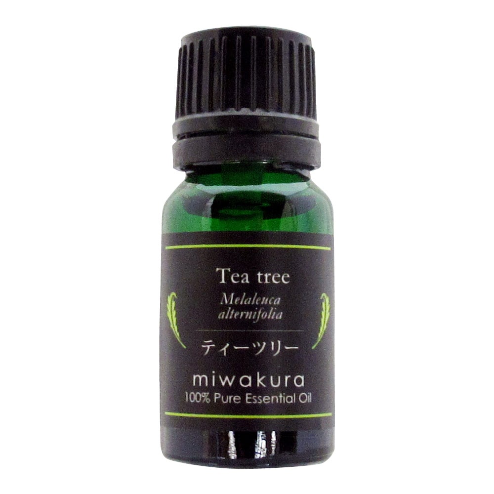 精油 ティーツリー 10ml miwakura 美和蔵 100%天然 エッセンシャルオイル アロマオイル 成分表付き ティートリー ティートゥリー MEO-TTY-10 ◆メ
