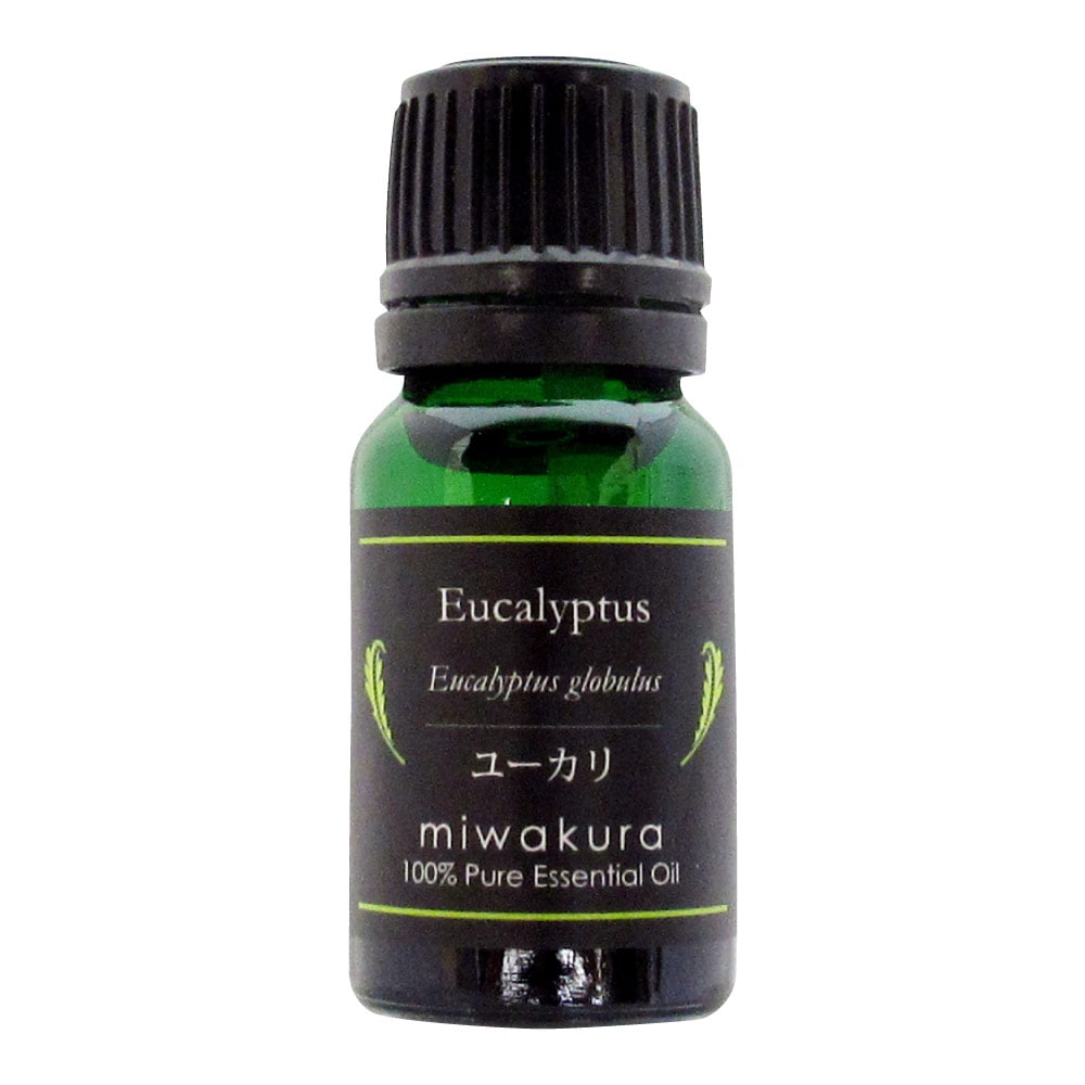 精油 ユーカリ 10ml miwakura 美和蔵 100%天然 エッセンシャルオイル アロマオイル 成分表付き ユーカリ・グロブルス グロブロス MEO-EUC-10 ◆メ