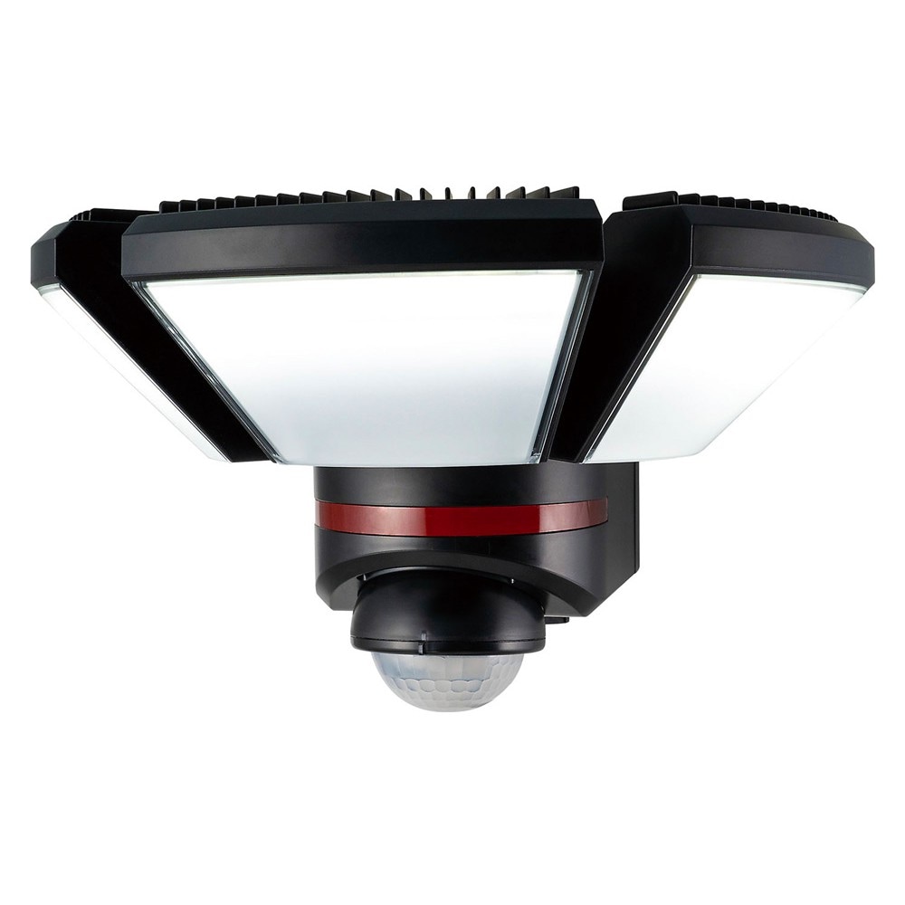 LEDセンサーライト 屋外用 防犯ライト リモコン付 3灯 3000lm ELPA エルパ 朝日電器 防水(IP45 防噴流形) 自動点灯 みまもりモード AC100V ESL-W3003AC ◆宅