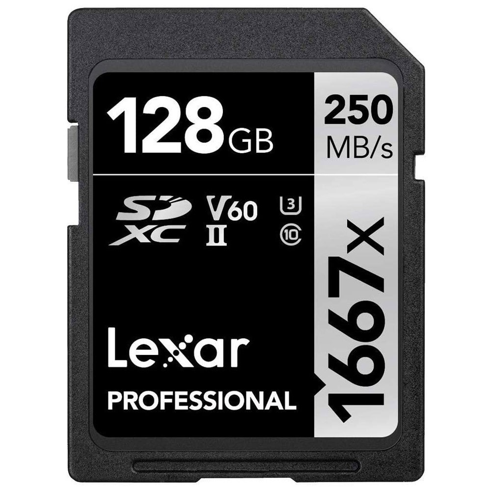 SDカード 128GB UHS-II SDXC Lexar レキサー Professional 1667x Class10 UHS-II U3 V60 R:250MB/s W:120MB/s 海外リテール LSD128CRBCN1667 ◆メ