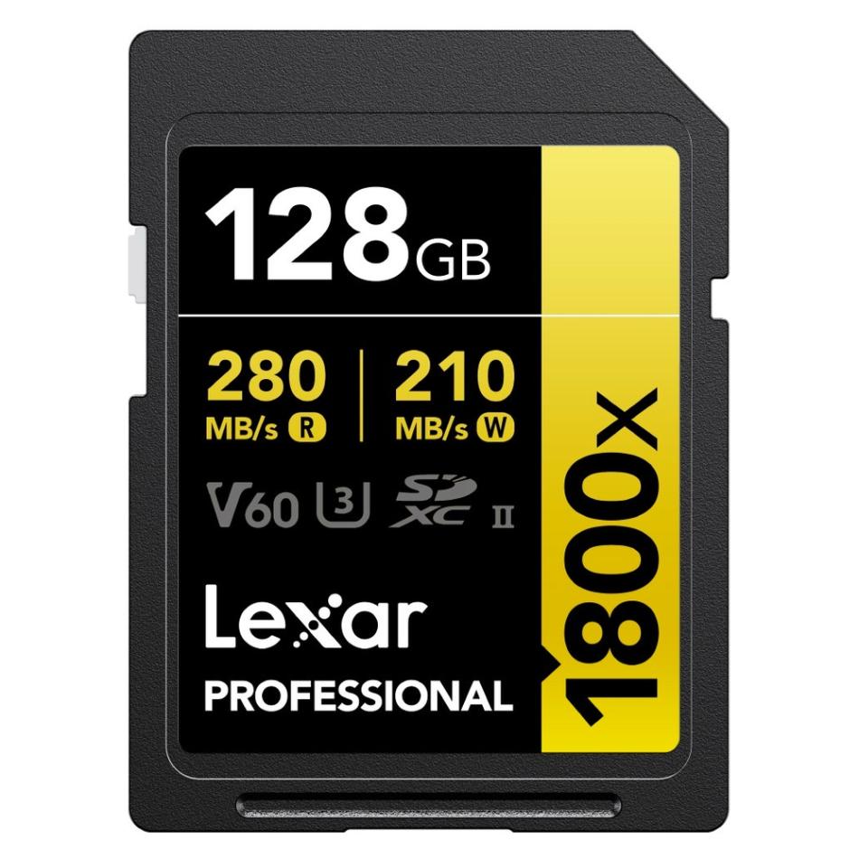 SDカード 128GB UHS-II SDXC Lexar レキサー Professional GOLD 1800x