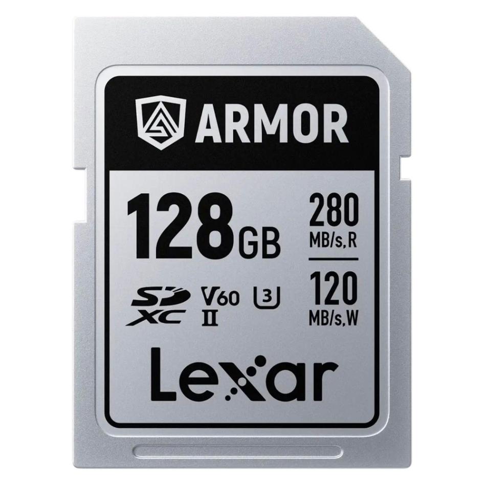 SDカード 128GB 金属製 ARMOR SILVER PRO SDXC UHS-II Lexar レキサー UHS-II U3 V60 R:280MB/s W:120MB/s 防塵 防水 海外リテール LSDAMSP128G-RNNNC ◆メ