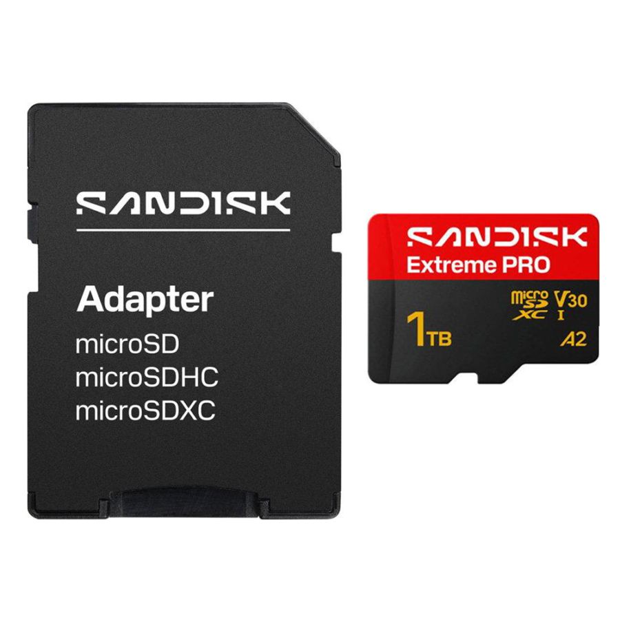 マイクロSDカード 1TB microSDXC SANDISK サンディスク Extreme PRO Class10 UHS-I U3 V30 A2 R:250MB/s w:170MB/s SDアダプタ付 海外リテール SDSQXCJ-1T00-GS6MA ◆コ