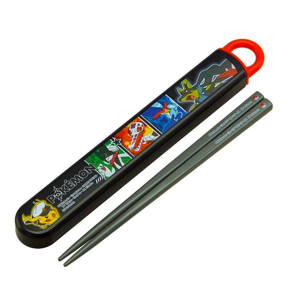 弁当用箸 ポケモン POKEMON 26 スライド箸＆箸箱セット SKATER スケーター 子供 箸16.5cm スライド式 ストッパー 名前シール 737138-ABS2AM ◆メ