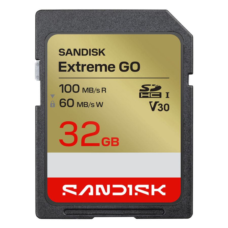 SDカード 32GB SDHC SANDISK サンディスク Extreme GO CLASS10 UHS-I U3 V30 R:100MB/s W:60MB/s 海外リテール SDSDXGN-032G-GNCIN ◆メ