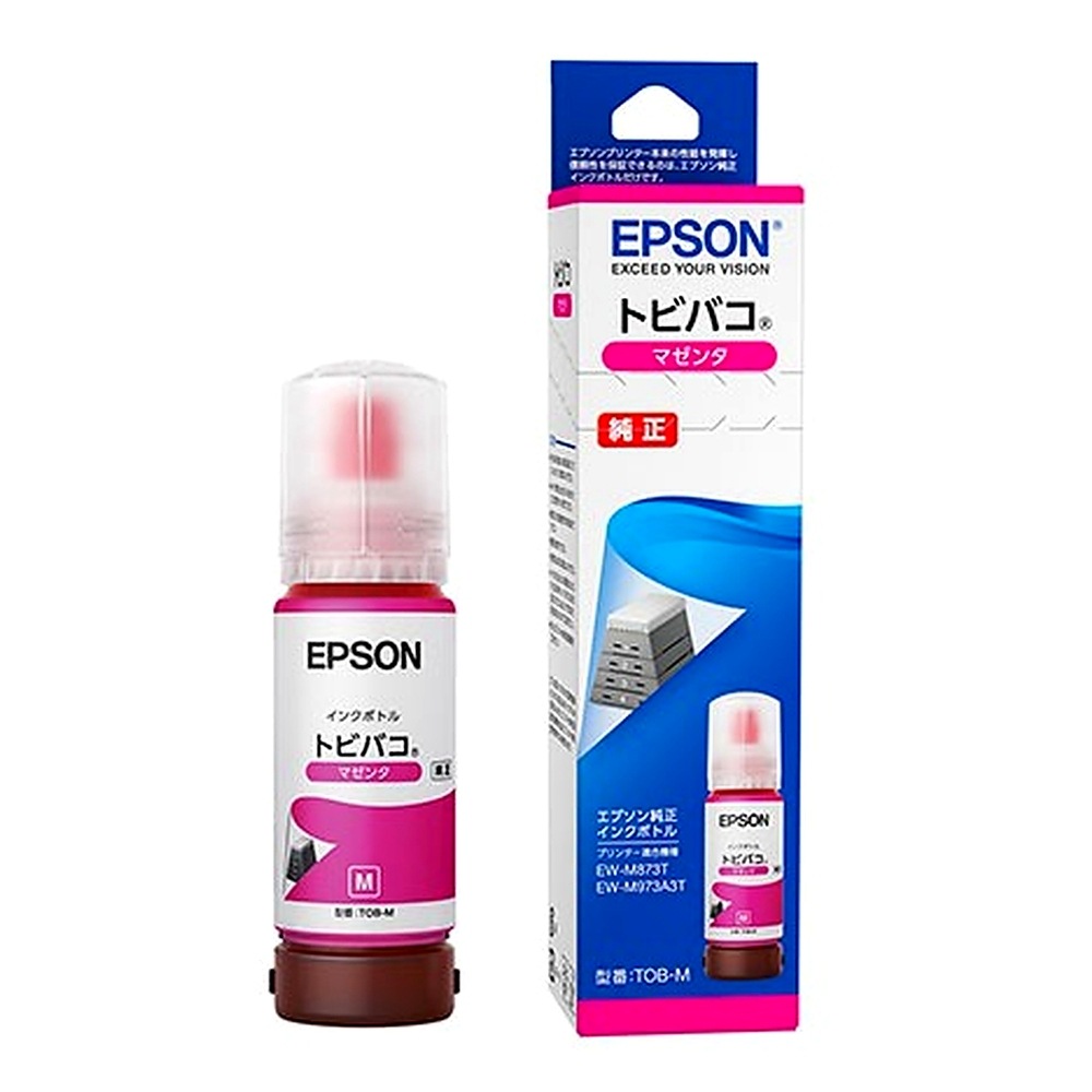 EPSON エプソン 純正 インクボトル TOB トビバコ マゼンタ 70ml 印刷可能枚数6200 適合プリンター:EW-M873T EW-M973A3T マゼンタ TOB-M ◆コ