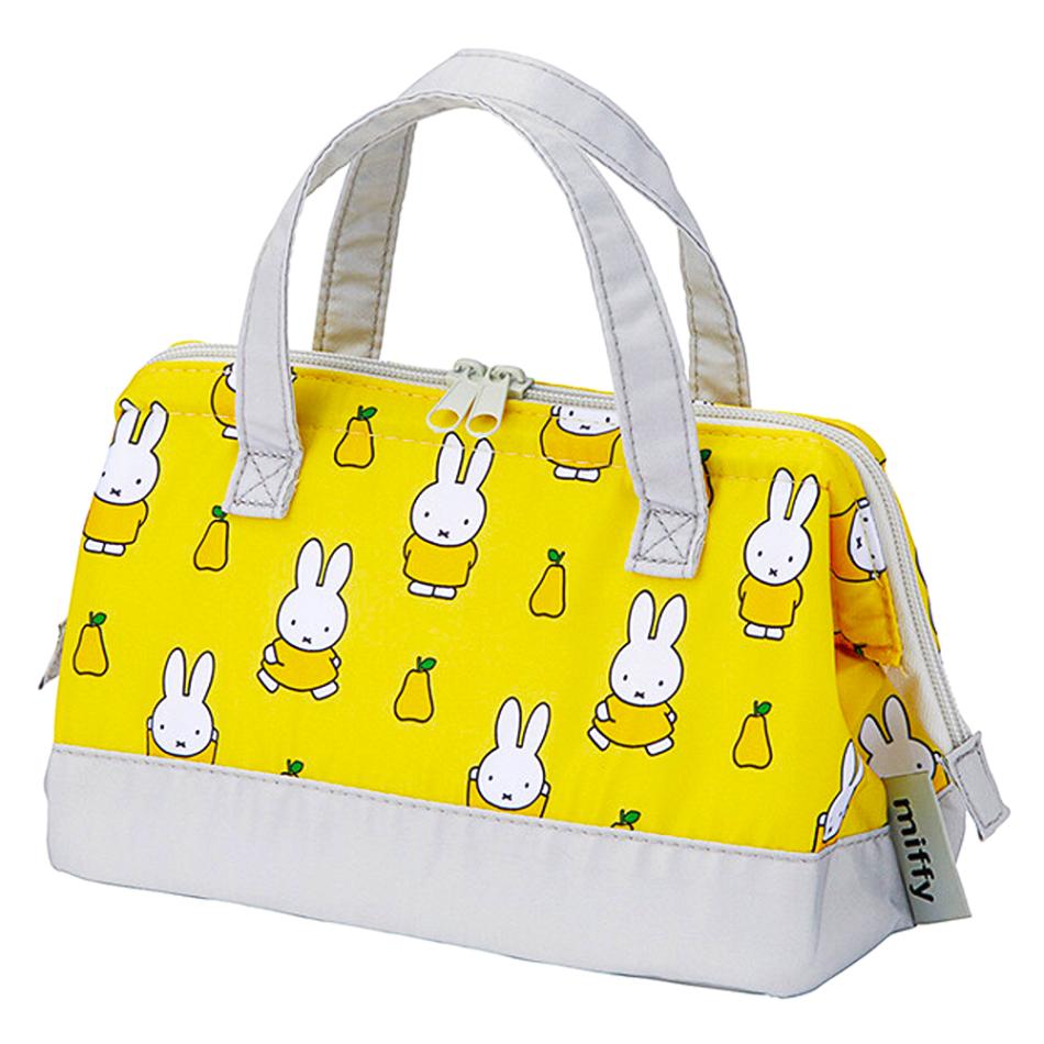 がま口型ランチバッグ miffy ミッフィー 21 SKATER スケーター 2段 Wファスナー アルミ蒸着素材 サイズ160×220×マチ120mm 571381-KGA1 ◆メ