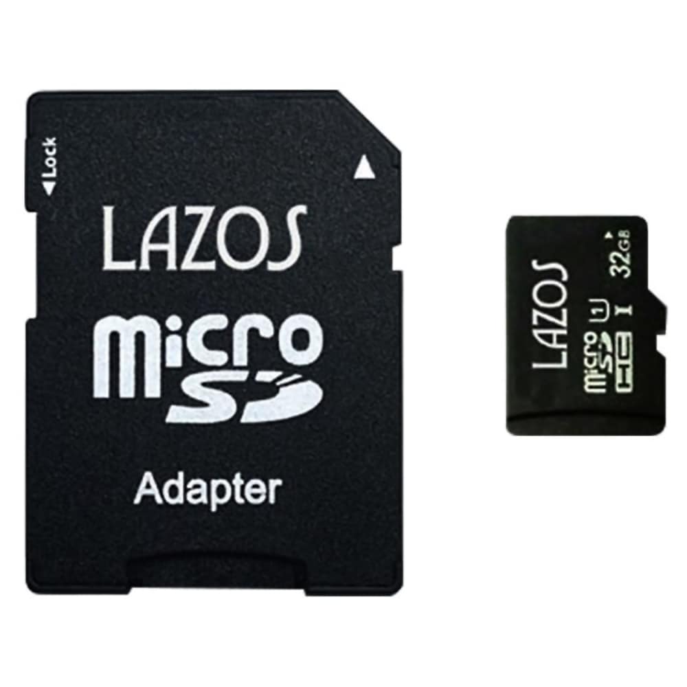 マイクロSDカード microSDHC 32GB microSDカード LAZOS リーダーメディアテクノ CLASS10 UHS-I U1 SDアダプタ付 日本語パッケージ L-B32MSD10-U1 ◆メ